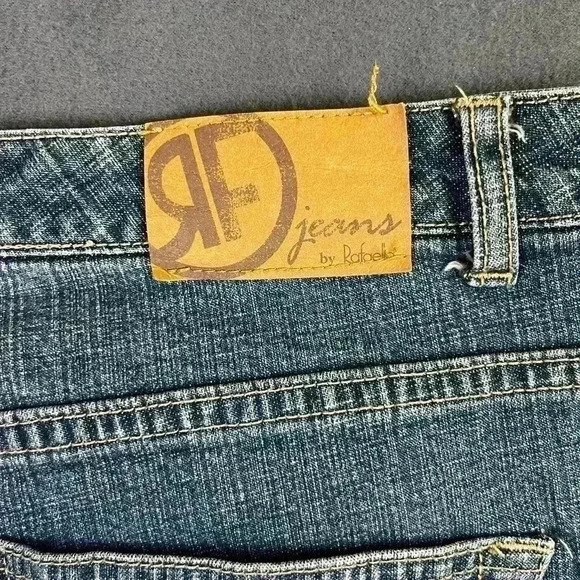 Rafaella Straight Leg jeans women’s 16 plus size Faded Denim blue Y2K 90s 0643 - Picture 8 of 9